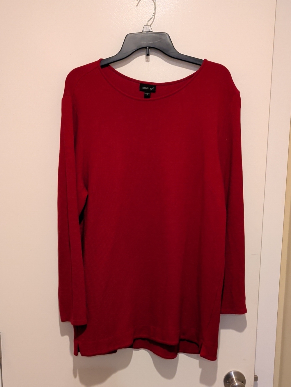 J. Jill Cranberry Scoop Neck Sweater Tunic